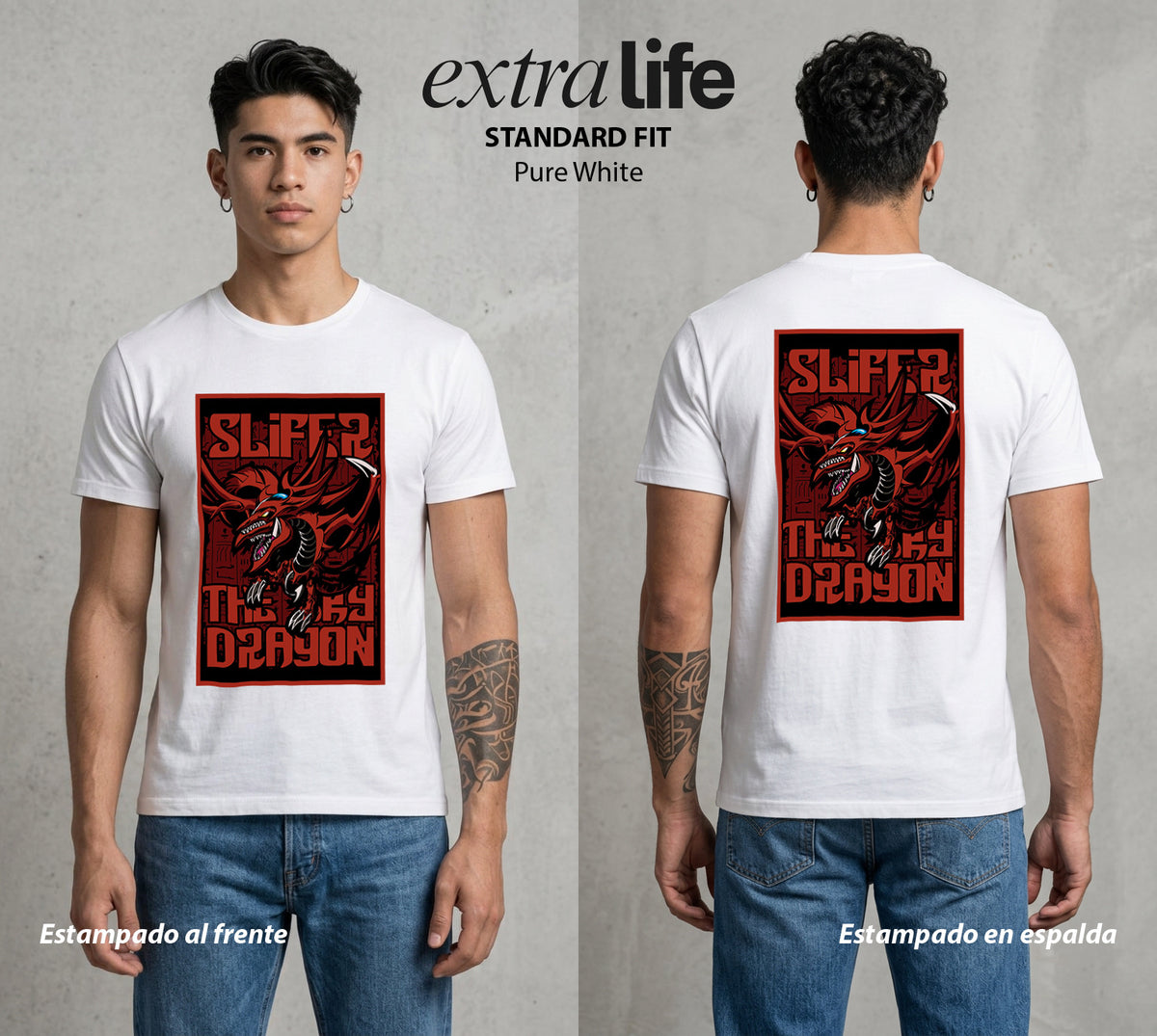 El Duelo del Destino | El Duelo del Faraon #04501 - Playera Classic Premium | Pure White - Foto en modelo