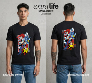 El Duelo del Destino | El Duelo del Faraon #04505 - Playera Standard Fit | Deep Black - Foto en modelo