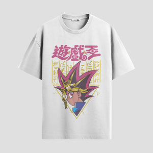 Playera urbana de anime y gaming ExtraLife MX, corte Standard Fit unisex ligero y transpirable en color Deep Black y Pure White, ropa de uso diario para gym y casual.