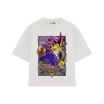 Playera streetwear premium de anime y gaming ExtraLife MX, corte oversized drop shoulder ligero y fresco en color Deep Black y Off-White, moda urbana mexicana de culto.