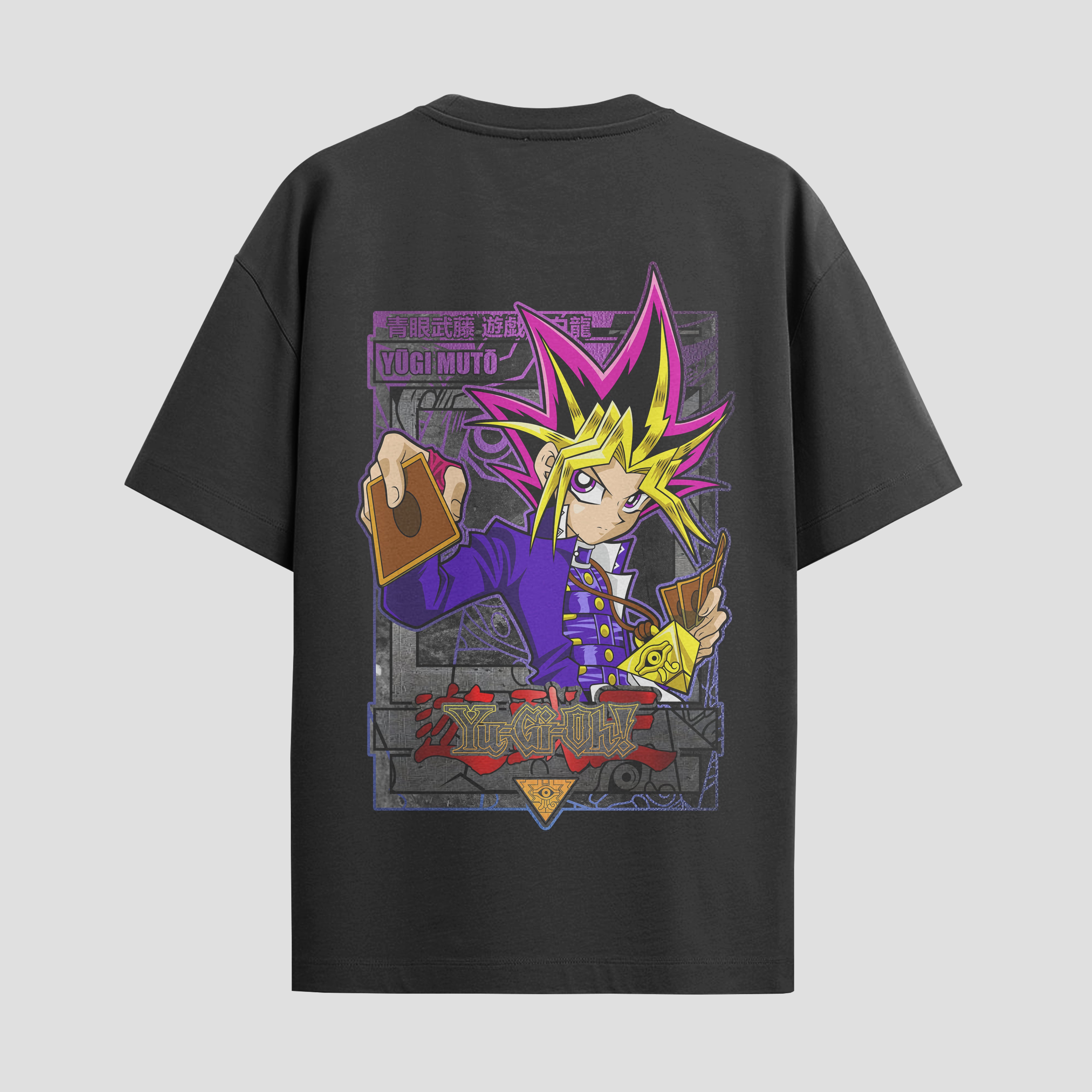 Playera urbana de anime y gaming ExtraLife MX, corte Standard Fit unisex ligero y transpirable en color Deep Black y Pure White, ropa de uso diario para gym y casual.