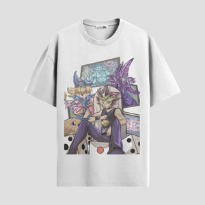 Playera urbana de anime y gaming ExtraLife MX, corte Standard Fit unisex ligero y transpirable en color Deep Black y Pure White, ropa de uso diario para gym y casual.