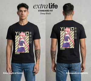 El Diario del Futuro | La Yandere del Destino #04511 - Playera Standard Fit | Deep Black - Foto en modelo