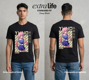 El Diario del Futuro | El Diario del Amor #04512 - Playera Standard Fit | Deep Black - Foto en modelo