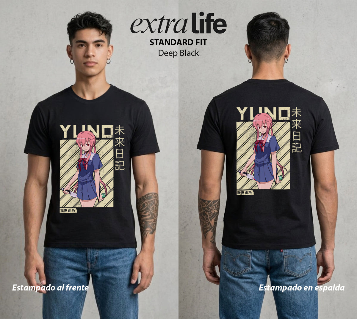 El Diario del Futuro | La Obsesion del Bien #04513 - Playera Classic Premium | Deep Black - Foto en modelo