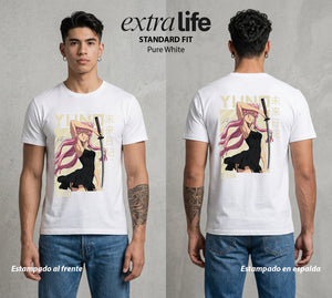 El Diario del Futuro | La Mas Letal del Amor #04514 - Playera Standard Fit | Pure White - Foto en modelo