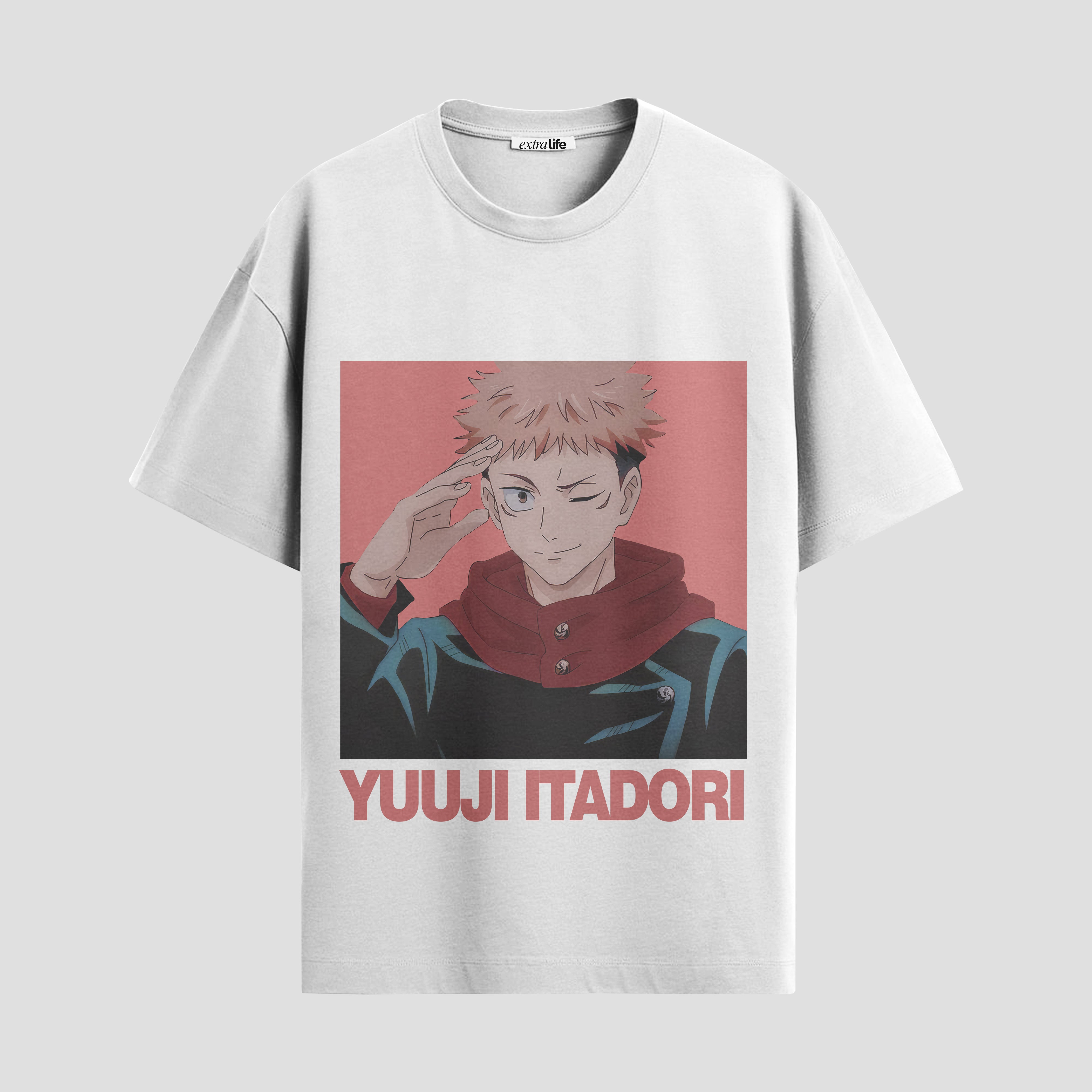 Playera urbana de anime y gaming ExtraLife MX, corte Standard Fit unisex ligero y transpirable en color Deep Black y Pure White, ropa de uso diario para gym y casual.