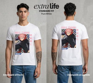 El Arte de las Maldiciones | Fuerza de Voluntad #04531 - Playera Standard Fit | Pure White - Foto en modelo
