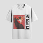 Playera urbana de anime y gaming ExtraLife MX, corte Standard Fit unisex ligero y transpirable en color Deep Black y Pure White, ropa de uso diario para gym y casual.