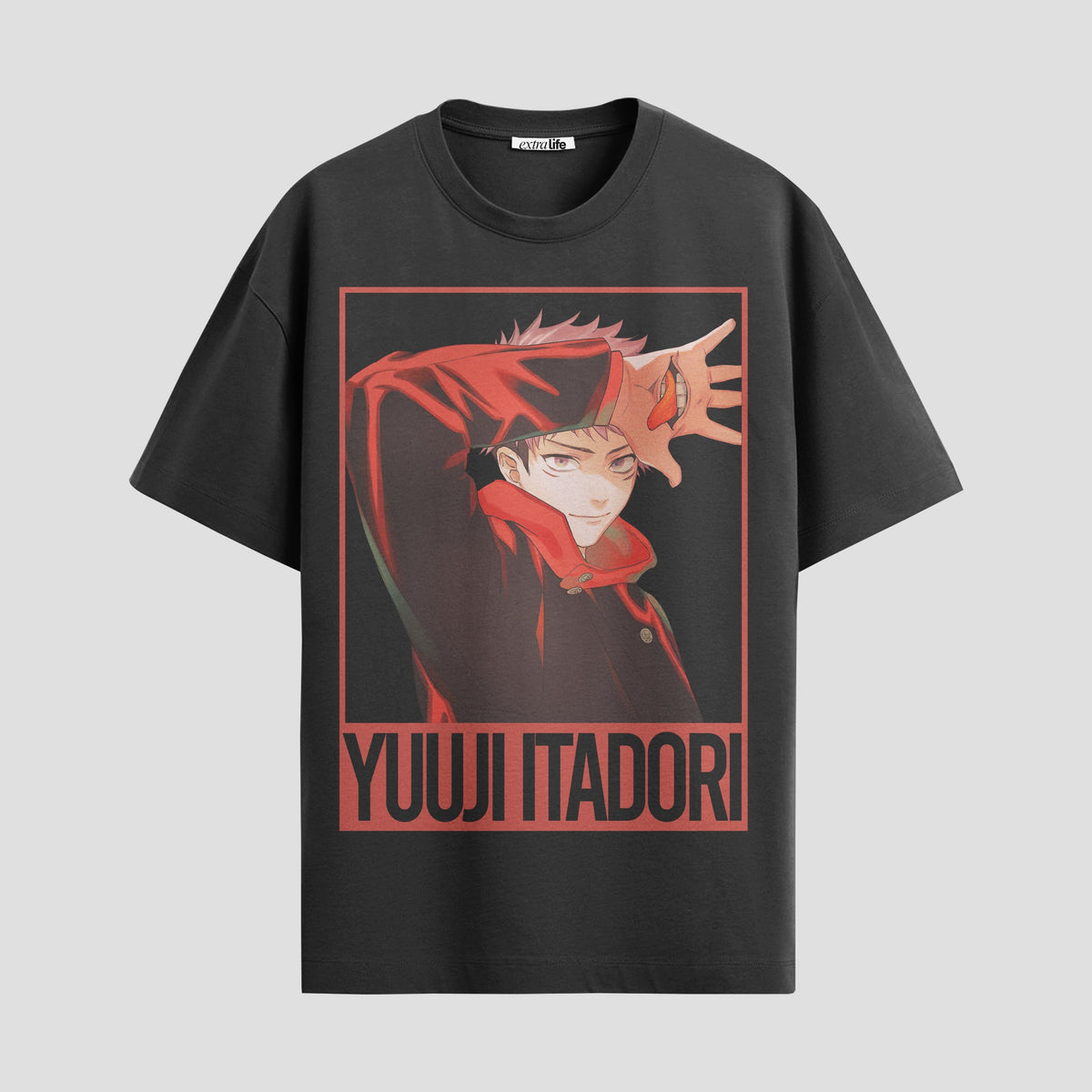 Playera urbana de anime y gaming ExtraLife MX, corte Classic Premium unisex ligero y transpirable en color Deep Black y Pure White, ropa de uso diario para gym y casual.