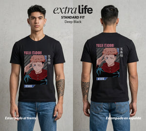 El Arte de las Maldiciones | El Poder sin Tecnica #04550 - Playera Standard Fit | Deep Black - Foto en modelo