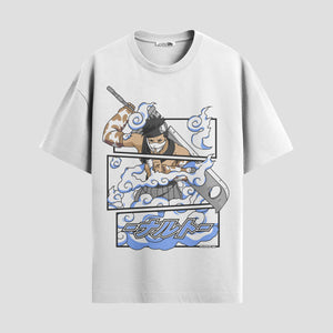 Playera urbana de anime y gaming ExtraLife MX, corte Standard Fit unisex ligero y transpirable en color Deep Black y Pure White, ropa de uso diario para gym y casual.