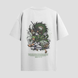 Playera urbana de anime y gaming ExtraLife MX, corte Standard Fit unisex ligero y transpirable en color Deep Black y Pure White, ropa de uso diario para gym y casual.