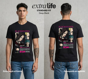 Dos Destinos Un Nombre | Punk de Medianoche #04564 - Playera Standard Fit | Deep Black - Foto en modelo