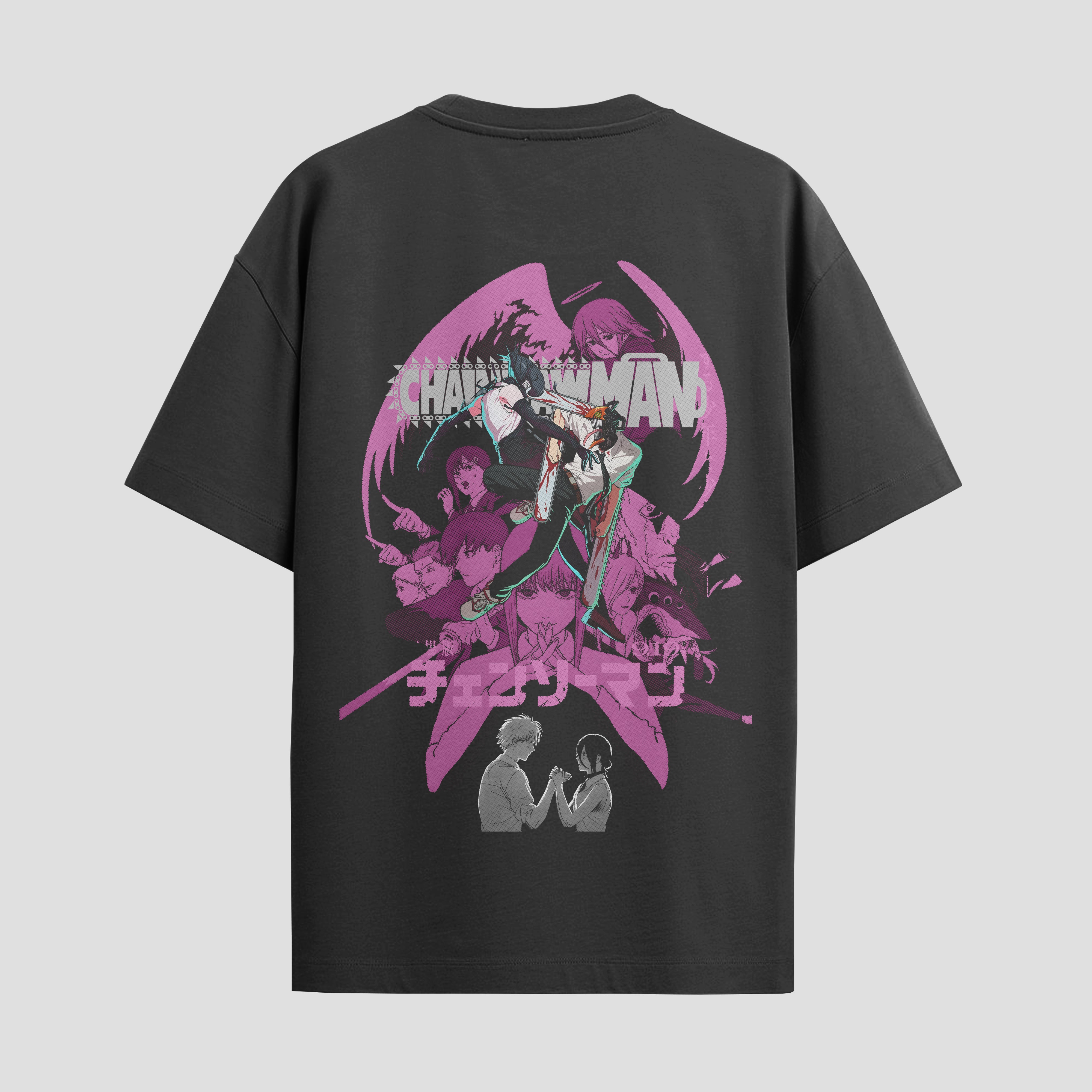 Playera urbana de anime y gaming ExtraLife MX, corte Standard Fit unisex ligero y transpirable en color Deep Black y Pure White, ropa de uso diario para gym y casual.