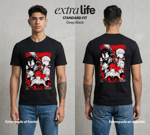 El Contrato Infernal | Los Aliados de la Sierra #04568 - Playera Standard Fit | Deep Black - Foto en modelo