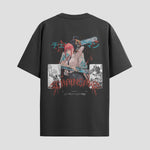Playera urbana de anime y gaming ExtraLife MX, corte Standard Fit unisex ligero y transpirable en color Deep Black y Pure White, ropa de uso diario para gym y casual.