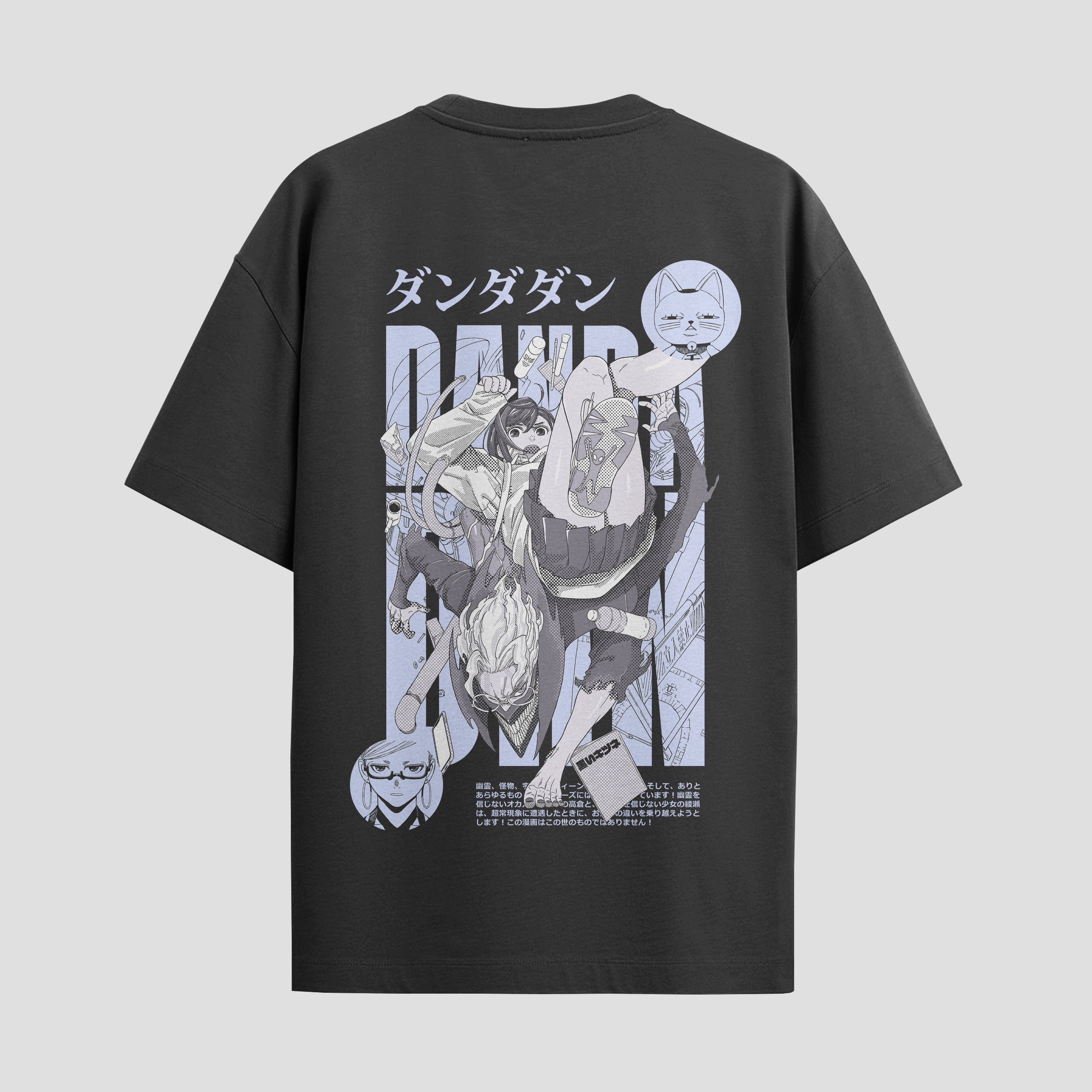 Playera urbana de anime y gaming ExtraLife MX, corte Standard Fit unisex ligero y transpirable en color Deep Black y Pure White, ropa de uso diario para gym y casual.