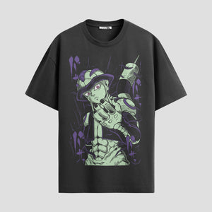 Playera urbana de anime y gaming ExtraLife MX, corte Standard Fit unisex ligero y transpirable en color Deep Black y Pure White, ropa de uso diario para gym y casual.