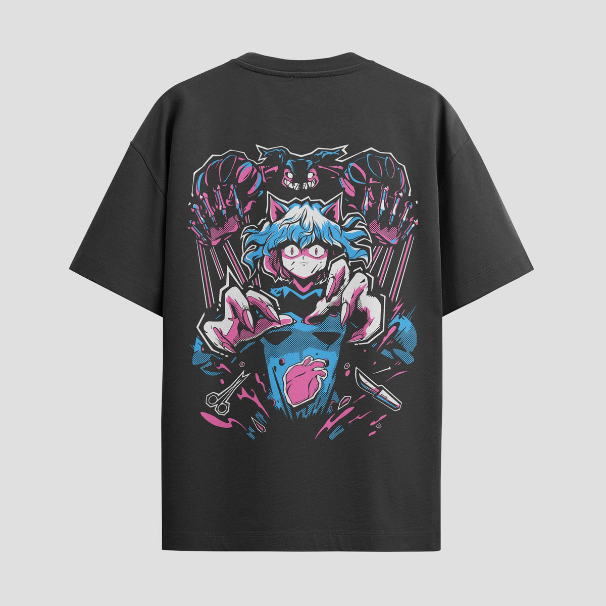 Playera urbana de anime y gaming ExtraLife MX, corte Classic Premium unisex ligero y transpirable en color Deep Black y Pure White, ropa de uso diario para gym y casual.