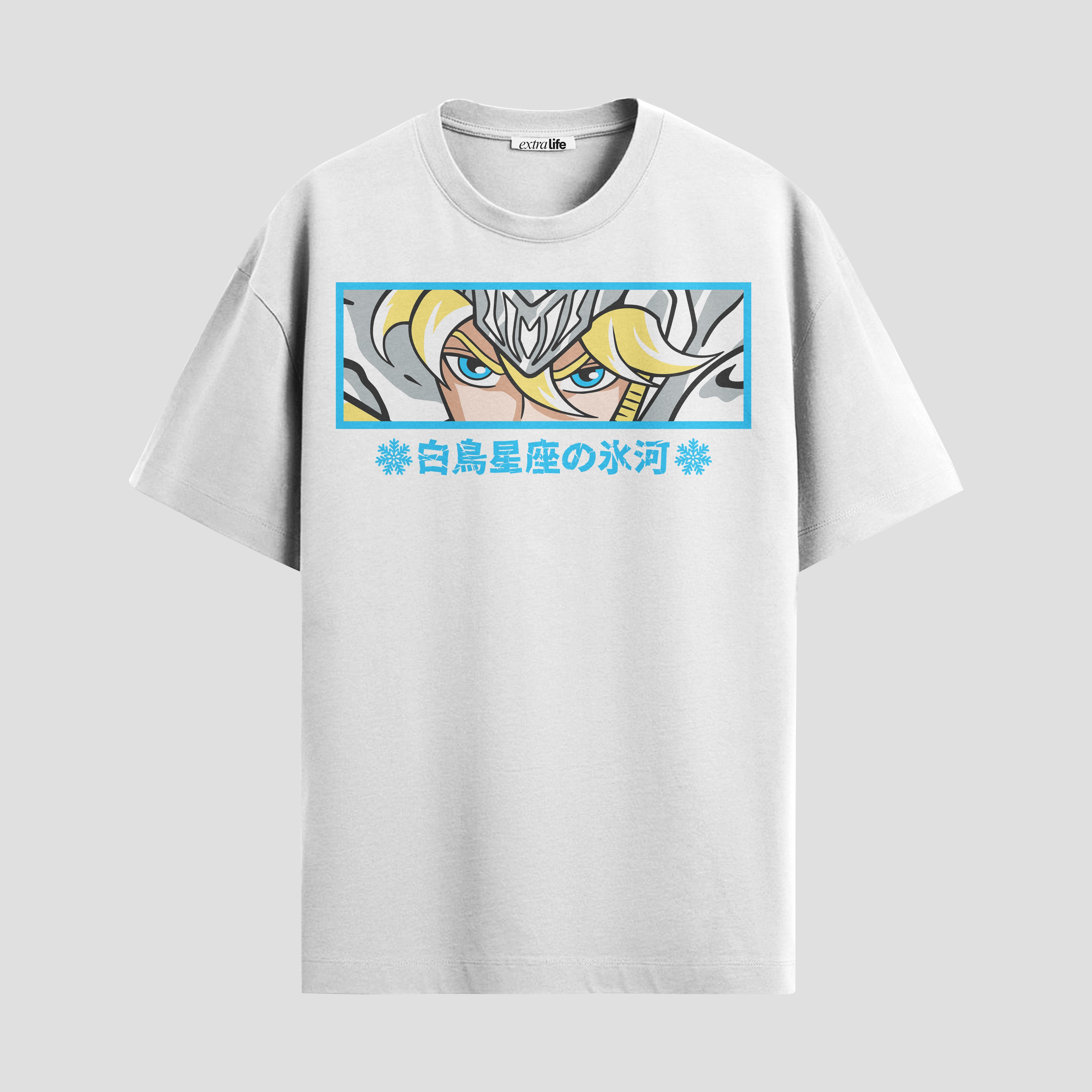 Playera urbana de anime y gaming ExtraLife MX, corte Standard Fit unisex ligero y transpirable en color Deep Black y Pure White, ropa de uso diario para gym y casual.