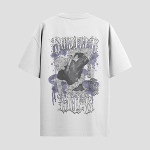 Playera urbana de anime y gaming ExtraLife MX, corte Standard Fit unisex ligero y transpirable en color Deep Black y Pure White, ropa de uso diario para gym y casual.