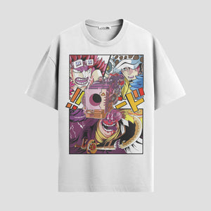 Playera urbana de anime y gaming ExtraLife MX, corte Standard Fit unisex ligero y transpirable en color Deep Black y Pure White, ropa de uso diario para gym y casual.