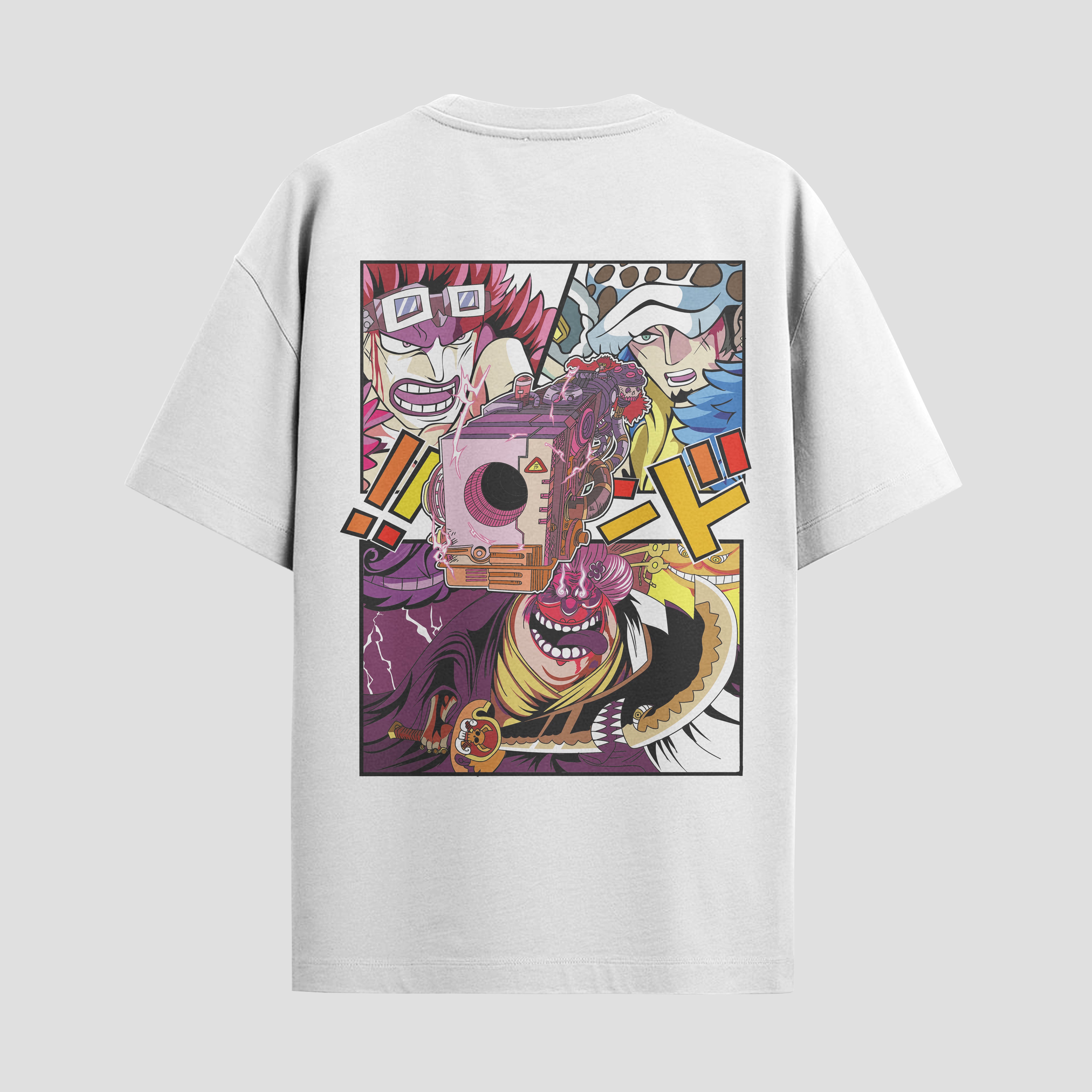Playera urbana de anime y gaming ExtraLife MX, corte Standard Fit unisex ligero y transpirable en color Deep Black y Pure White, ropa de uso diario para gym y casual.