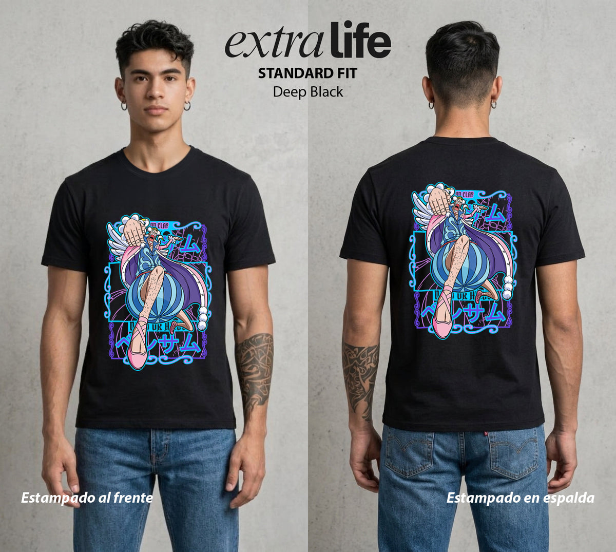Mar de los Piratas | Bailarín del Mar #04610 - Playera Classic Premium | Deep Black - Foto en modelo