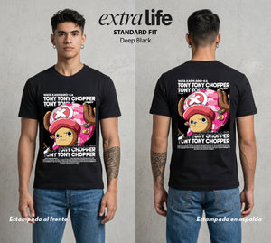 Mar de los Piratas | Tambor de Reno #04612 - Playera Standard Fit | Deep Black - Foto en modelo