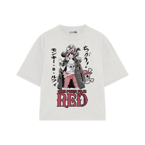 Playera streetwear premium de anime y gaming ExtraLife MX, corte oversized drop shoulder ligero y fresco en color Deep Black y Off-White, moda urbana mexicana de culto.