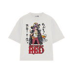 Playera streetwear premium de anime y gaming ExtraLife MX, corte oversized drop shoulder ligero y fresco en color Deep Black y Off-White, moda urbana mexicana de culto.