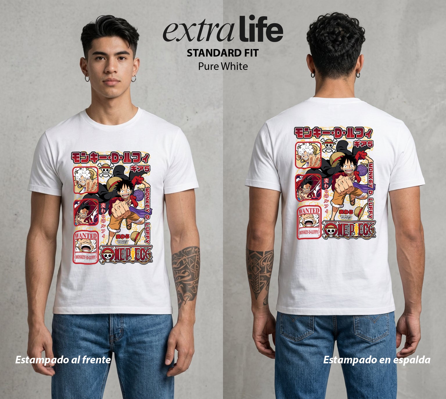 Mar de los Piratas | Rey del Mar #04618 - Playera Standard Fit | Pure White - Foto en modelo