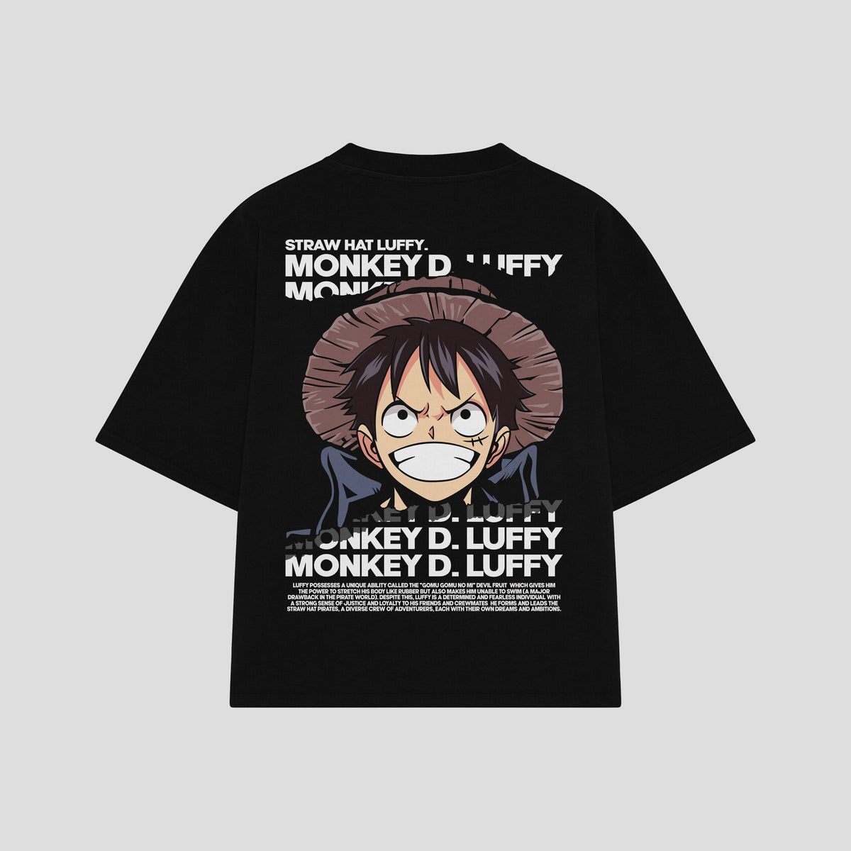 Playera streetwear premium de anime y gaming ExtraLife MX, corte oversized drop shoulder ligero y fresco en color Deep Black y Off-White, moda urbana mexicana de culto.