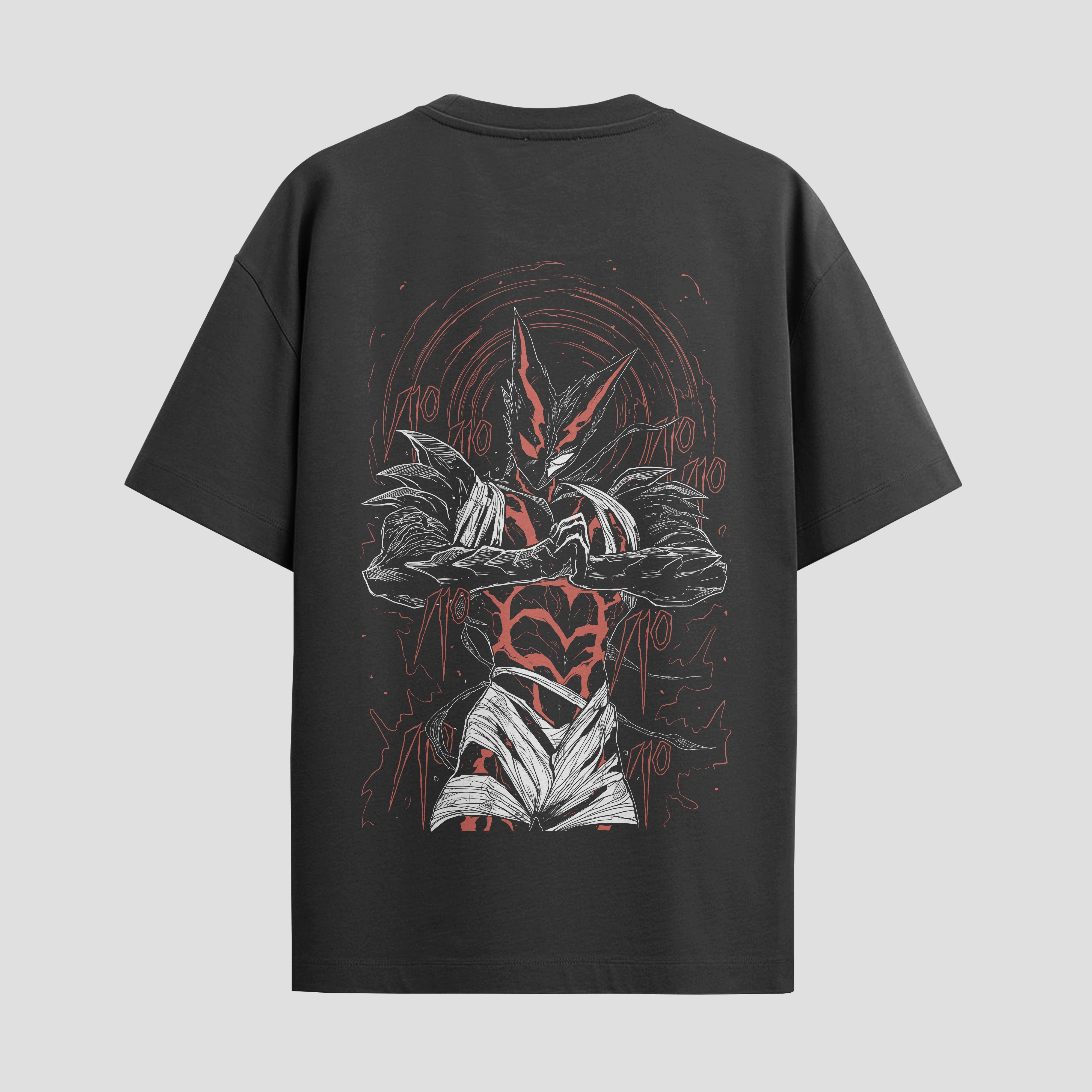 Playera urbana de anime y gaming ExtraLife MX, corte Standard Fit unisex ligero y transpirable en color Deep Black y Pure White, ropa de uso diario para gym y casual.