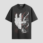 Playera urbana de anime y gaming ExtraLife MX, corte Standard Fit unisex ligero y transpirable en color Deep Black y Pure White, ropa de uso diario para gym y casual.