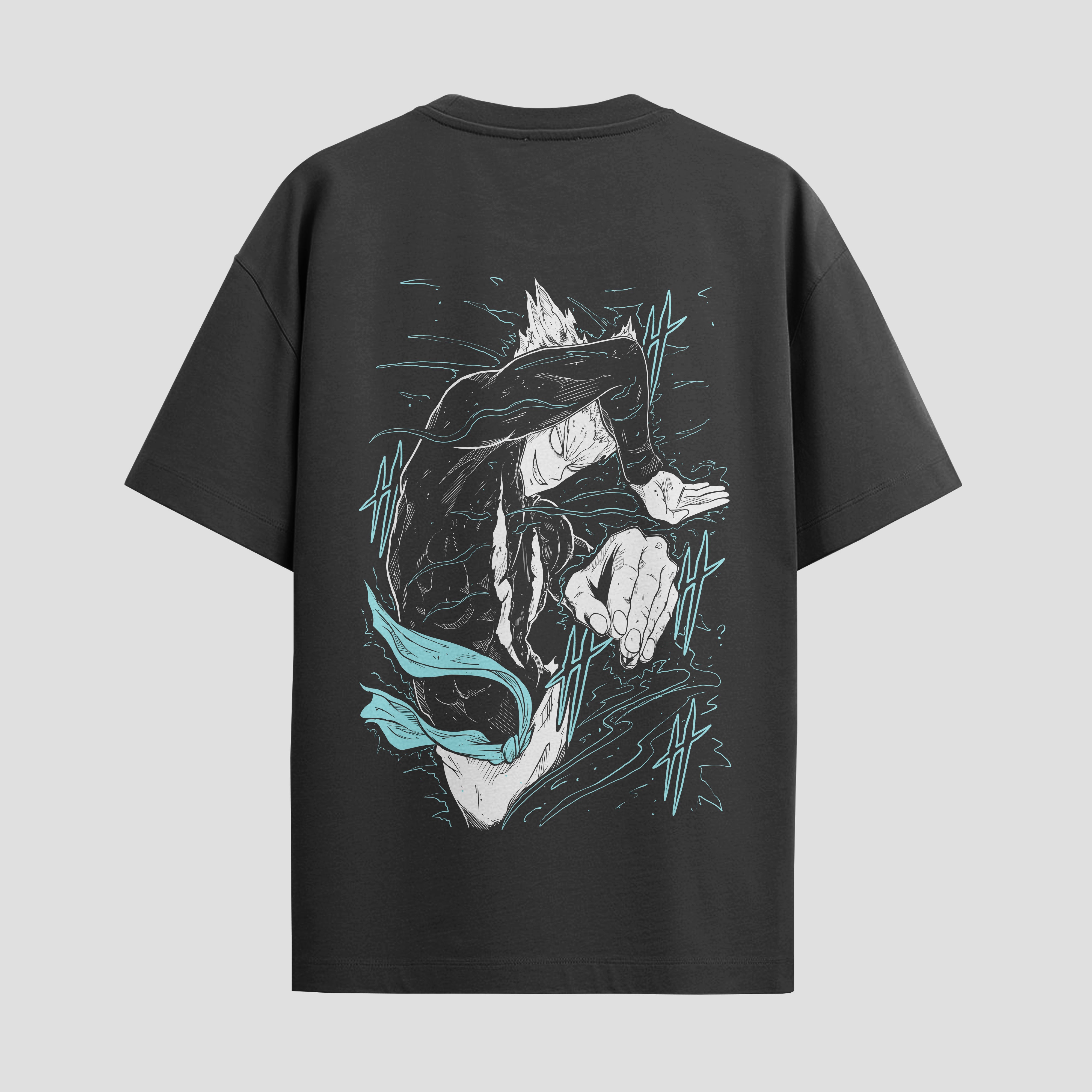 Playera urbana de anime y gaming ExtraLife MX, corte Standard Fit unisex ligero y transpirable en color Deep Black y Pure White, ropa de uso diario para gym y casual.