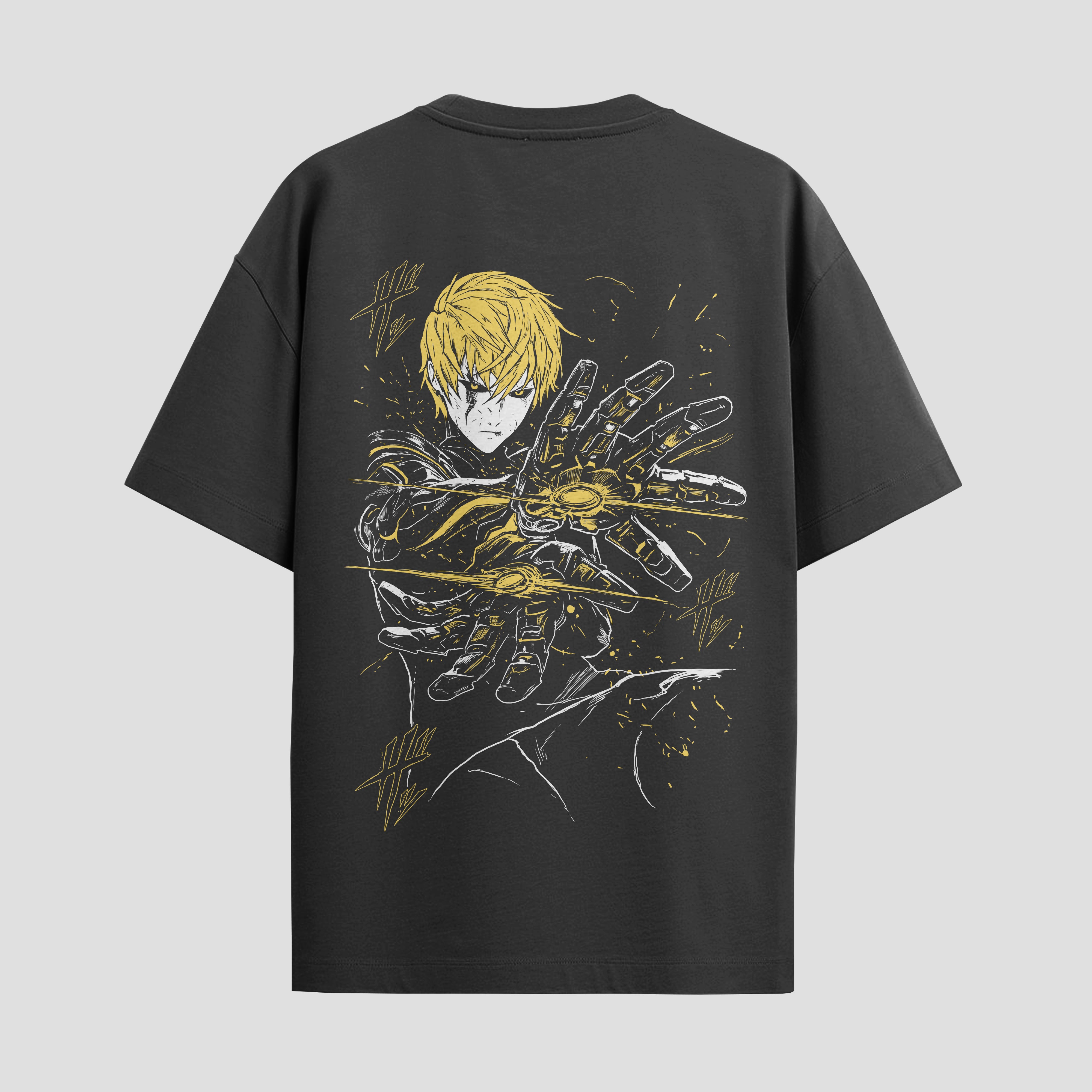 Playera urbana de anime y gaming ExtraLife MX, corte Standard Fit unisex ligero y transpirable en color Deep Black y Pure White, ropa de uso diario para gym y casual.