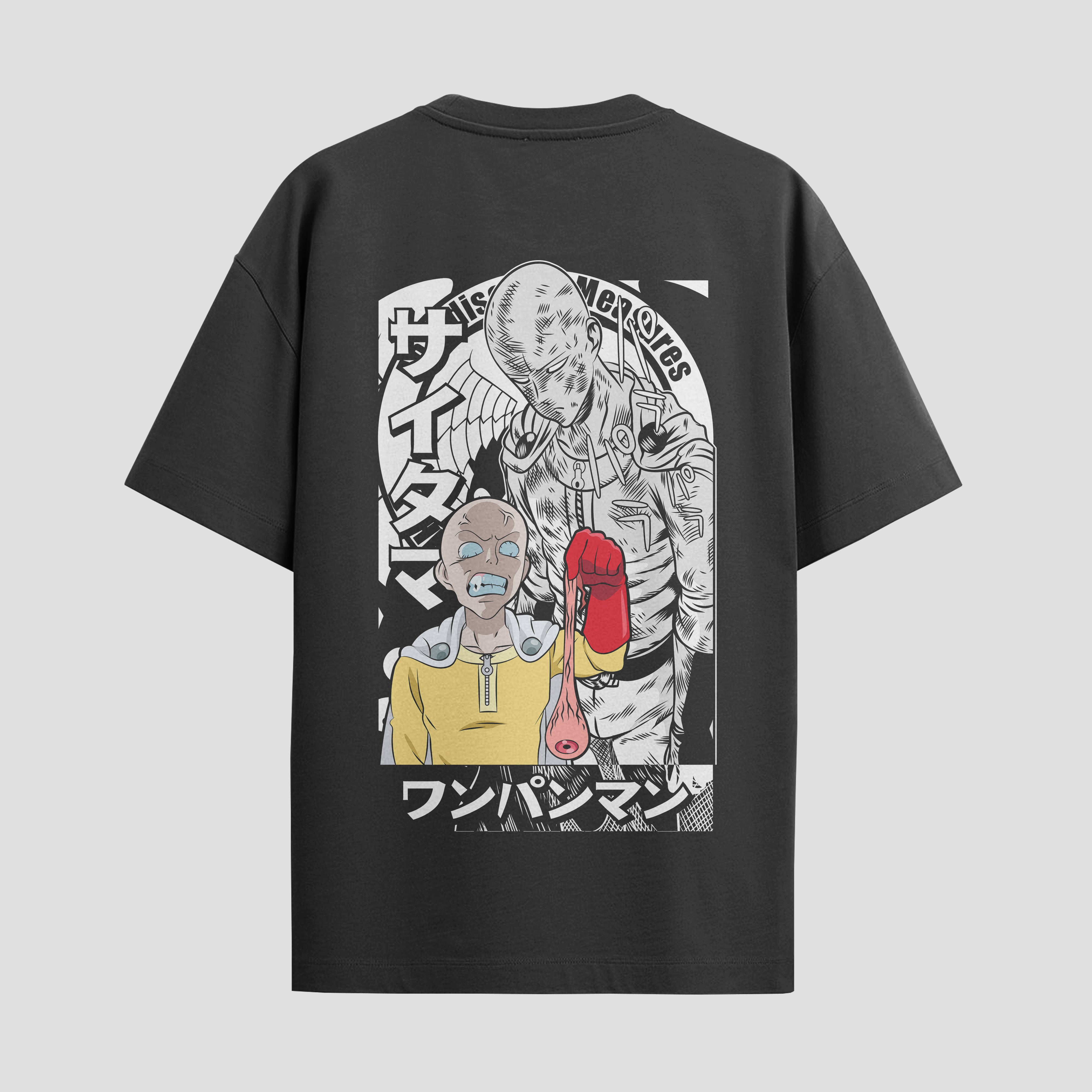 Playera urbana de anime y gaming ExtraLife MX, corte Standard Fit unisex ligero y transpirable en color Deep Black y Pure White, ropa de uso diario para gym y casual.