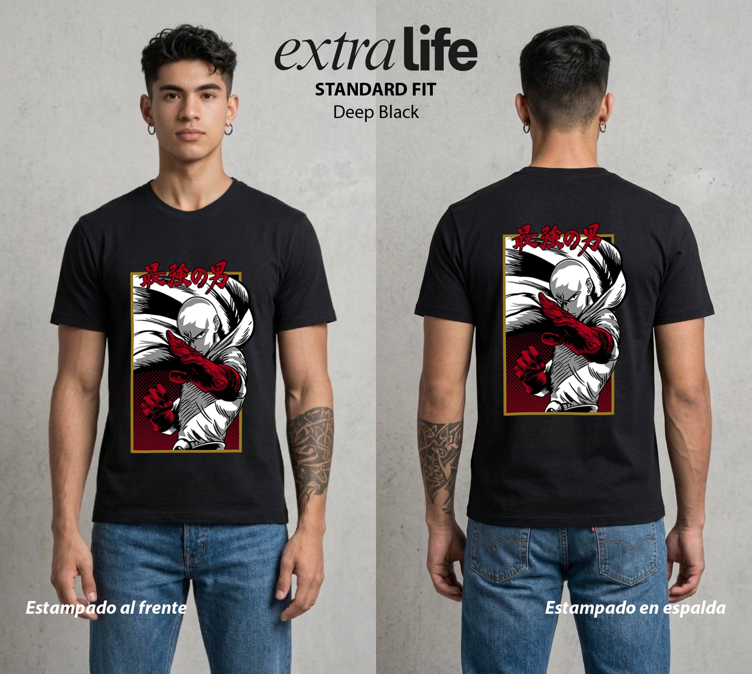 El Heroe por Hobby | Héroe por Hobby #04634 - Playera Standard Fit | Deep Black - Foto en modelo