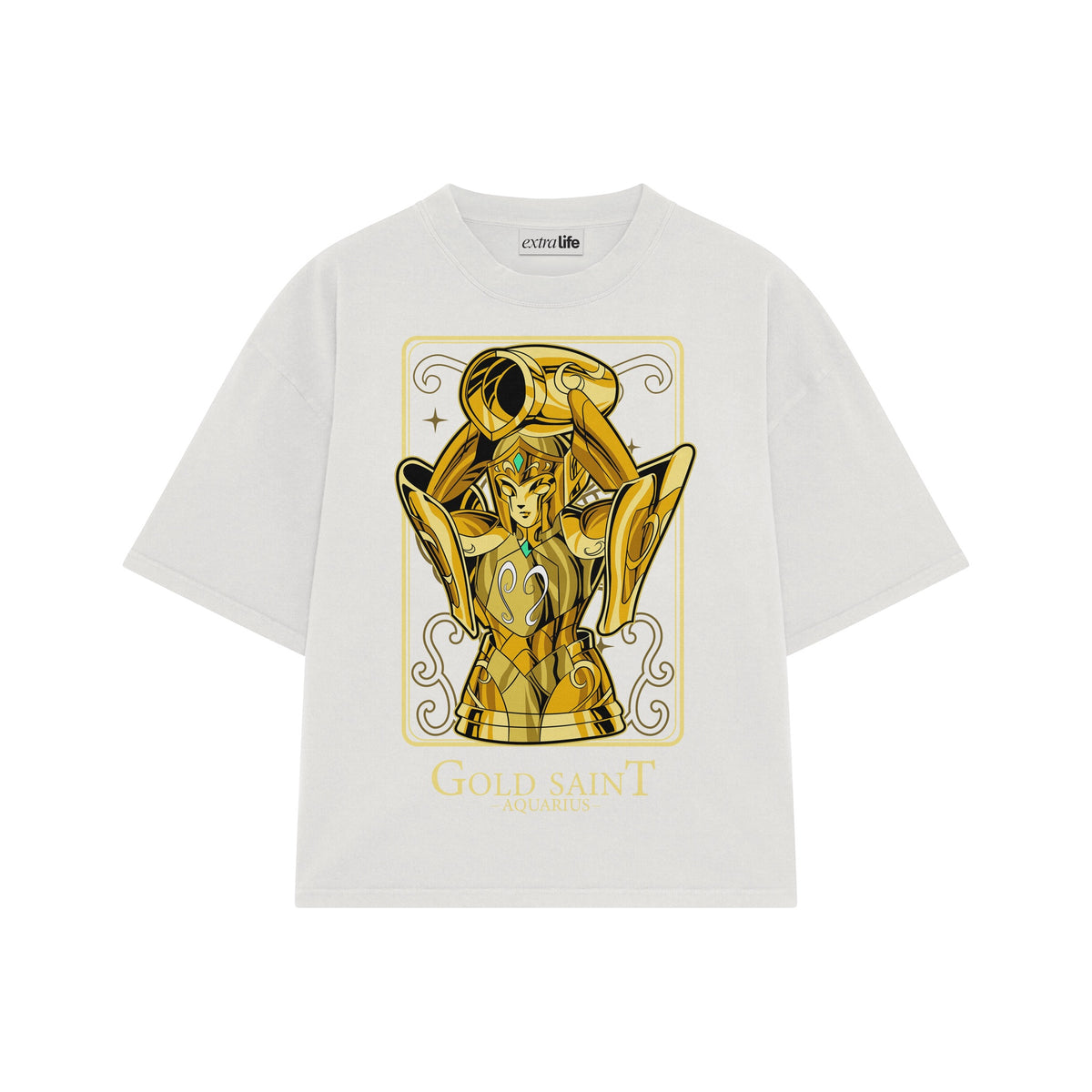 Playera streetwear premium de anime y gaming ExtraLife MX, corte oversized drop shoulder ligero y fresco en color Deep Black y Off-White, moda urbana mexicana de culto.