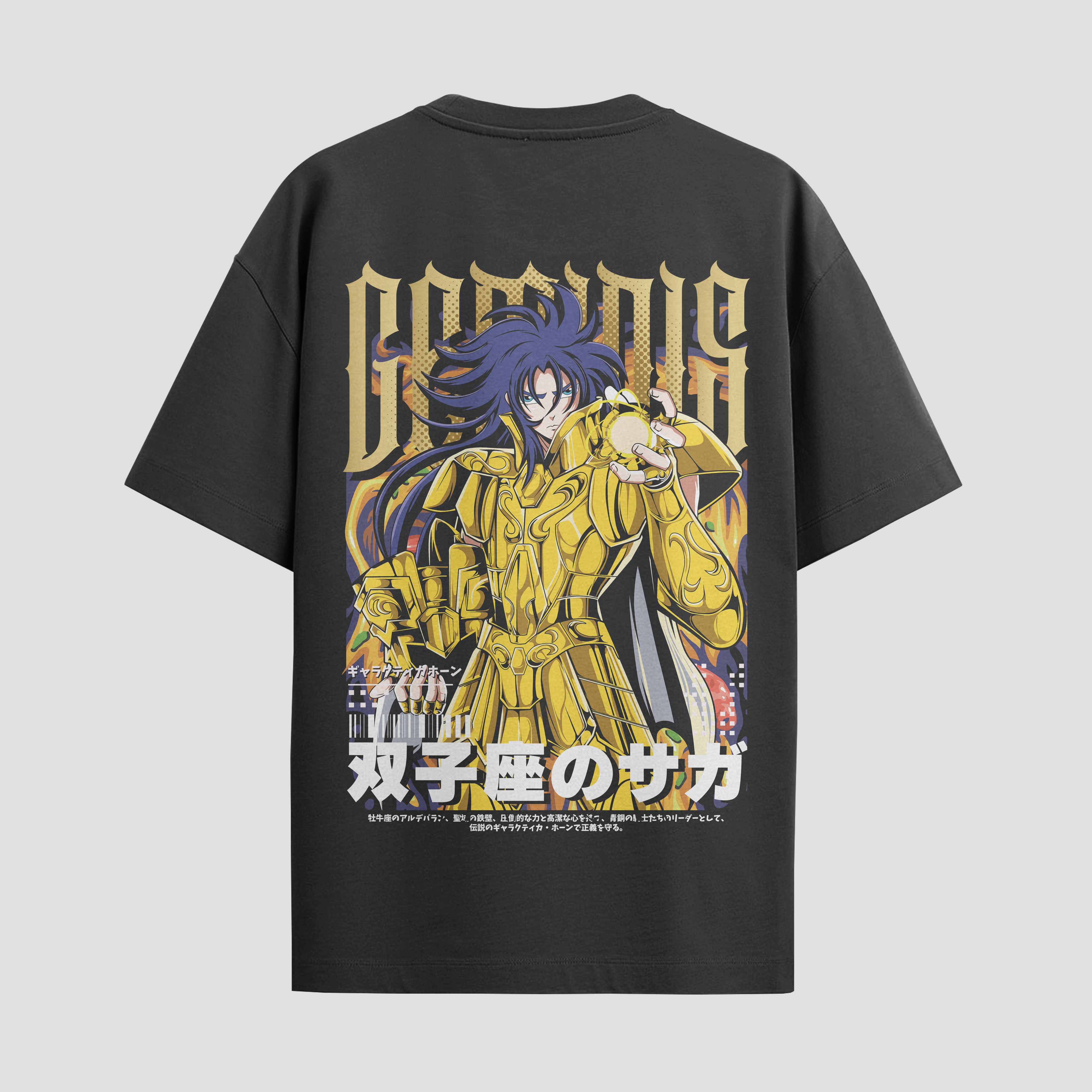 Playera urbana de anime y gaming ExtraLife MX, corte Standard Fit unisex ligero y transpirable en color Deep Black y Pure White, ropa de uso diario para gym y casual.