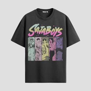 Playera urbana de anime y gaming ExtraLife MX, corte Standard Fit unisex ligero y transpirable en color Deep Black y Pure White, ropa de uso diario para gym y casual.