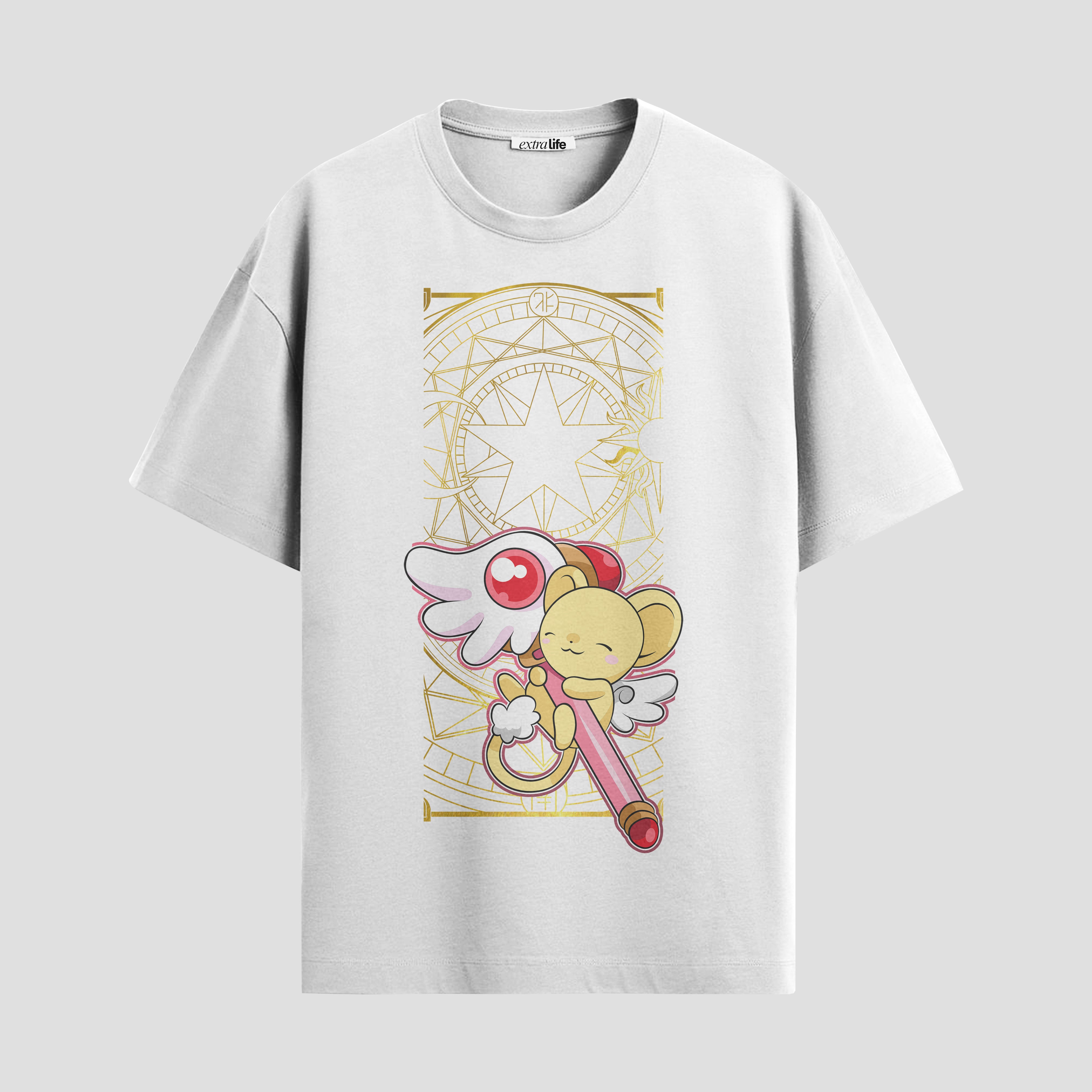Playera urbana de anime y gaming ExtraLife MX, corte Standard Fit unisex ligero y transpirable en color Deep Black y Pure White, ropa de uso diario para gym y casual.