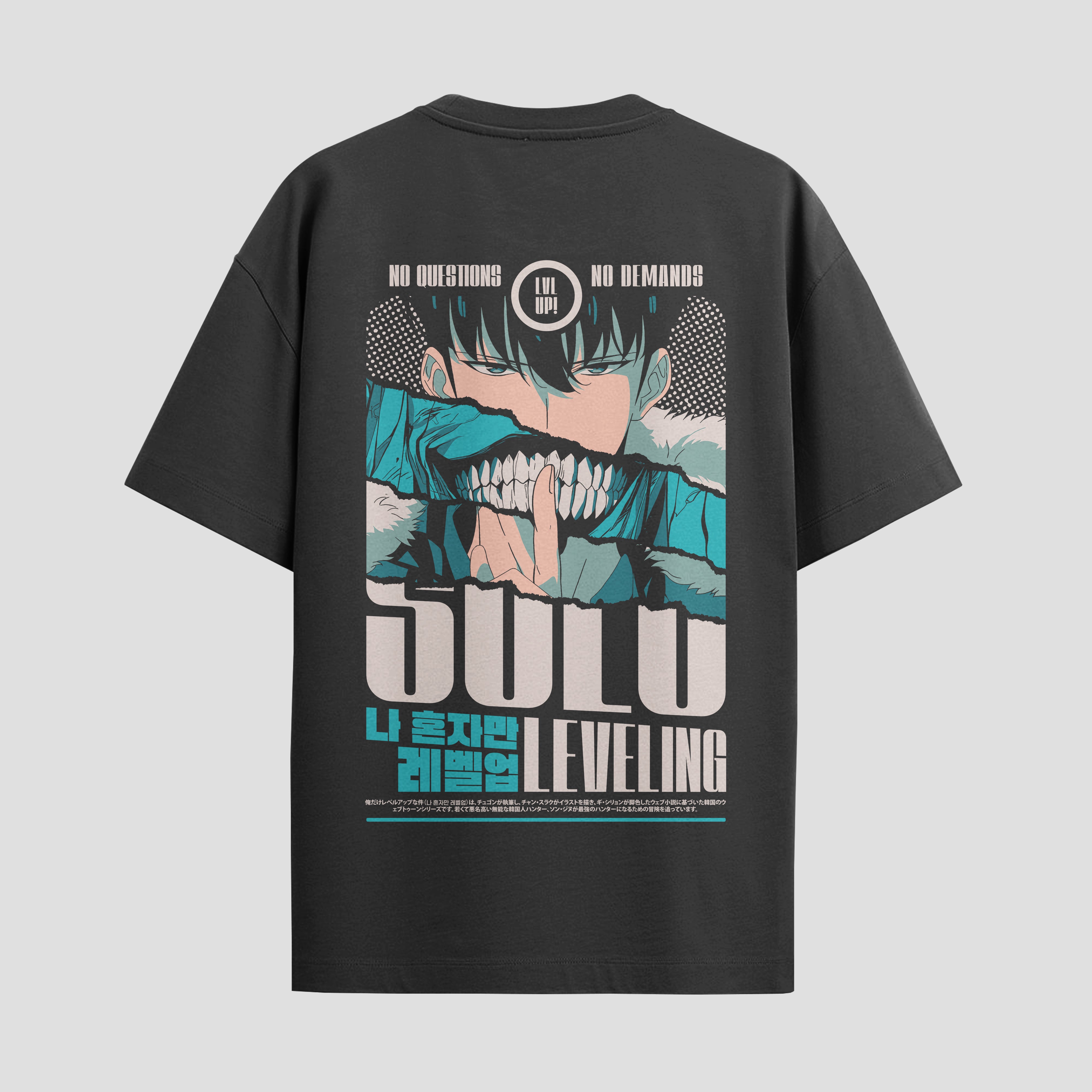 Playera urbana de anime y gaming ExtraLife MX, corte Standard Fit unisex ligero y transpirable en color Deep Black y Pure White, ropa de uso diario para gym y casual.