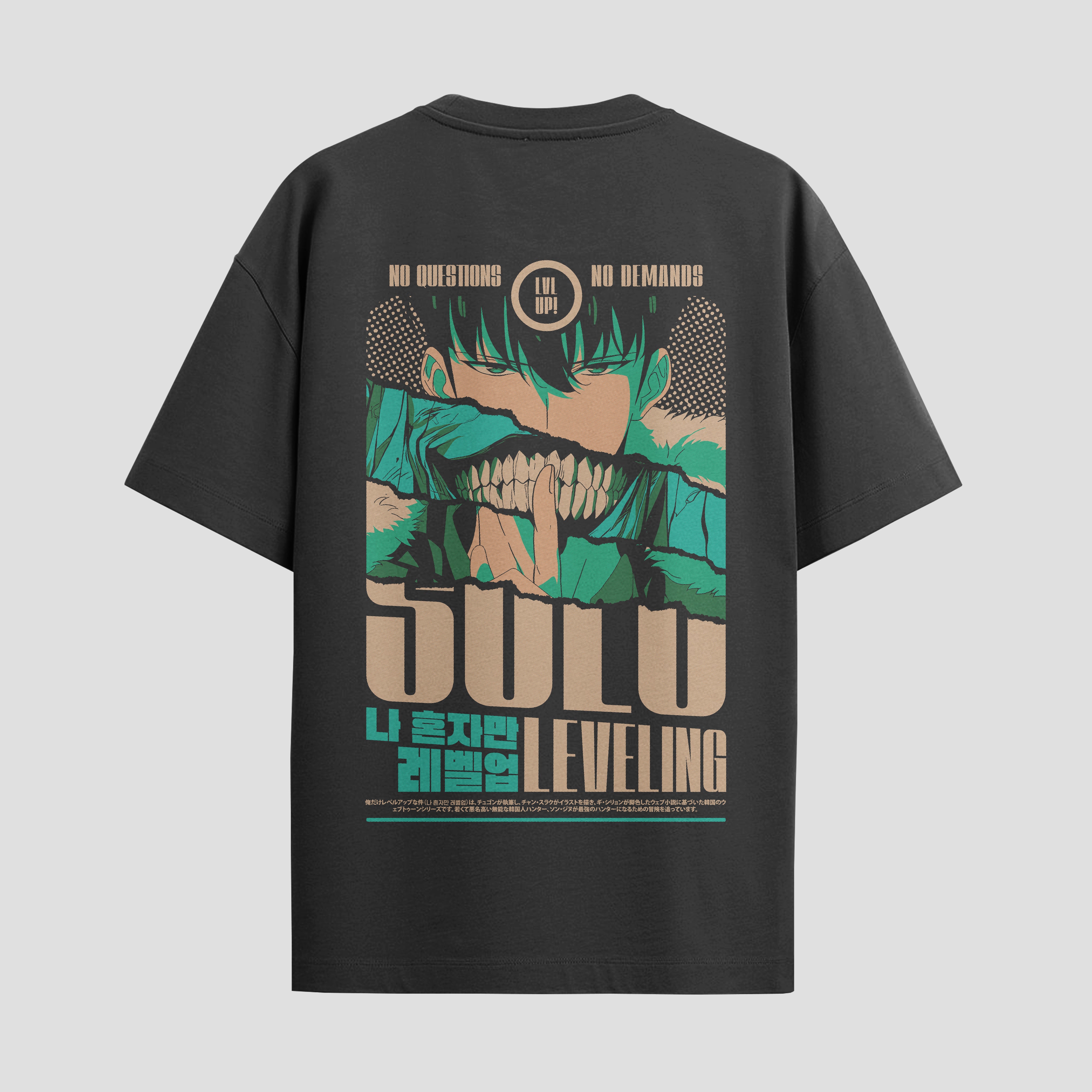 Playera urbana de anime y gaming ExtraLife MX, corte Standard Fit unisex ligero y transpirable en color Deep Black y Pure White, ropa de uso diario para gym y casual.