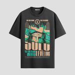 Playera urbana de anime y gaming ExtraLife MX, corte Standard Fit unisex ligero y transpirable en color Deep Black y Pure White, ropa de uso diario para gym y casual.