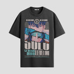 Playera urbana de anime y gaming ExtraLife MX, corte Standard Fit unisex ligero y transpirable en color Deep Black y Pure White, ropa de uso diario para gym y casual.