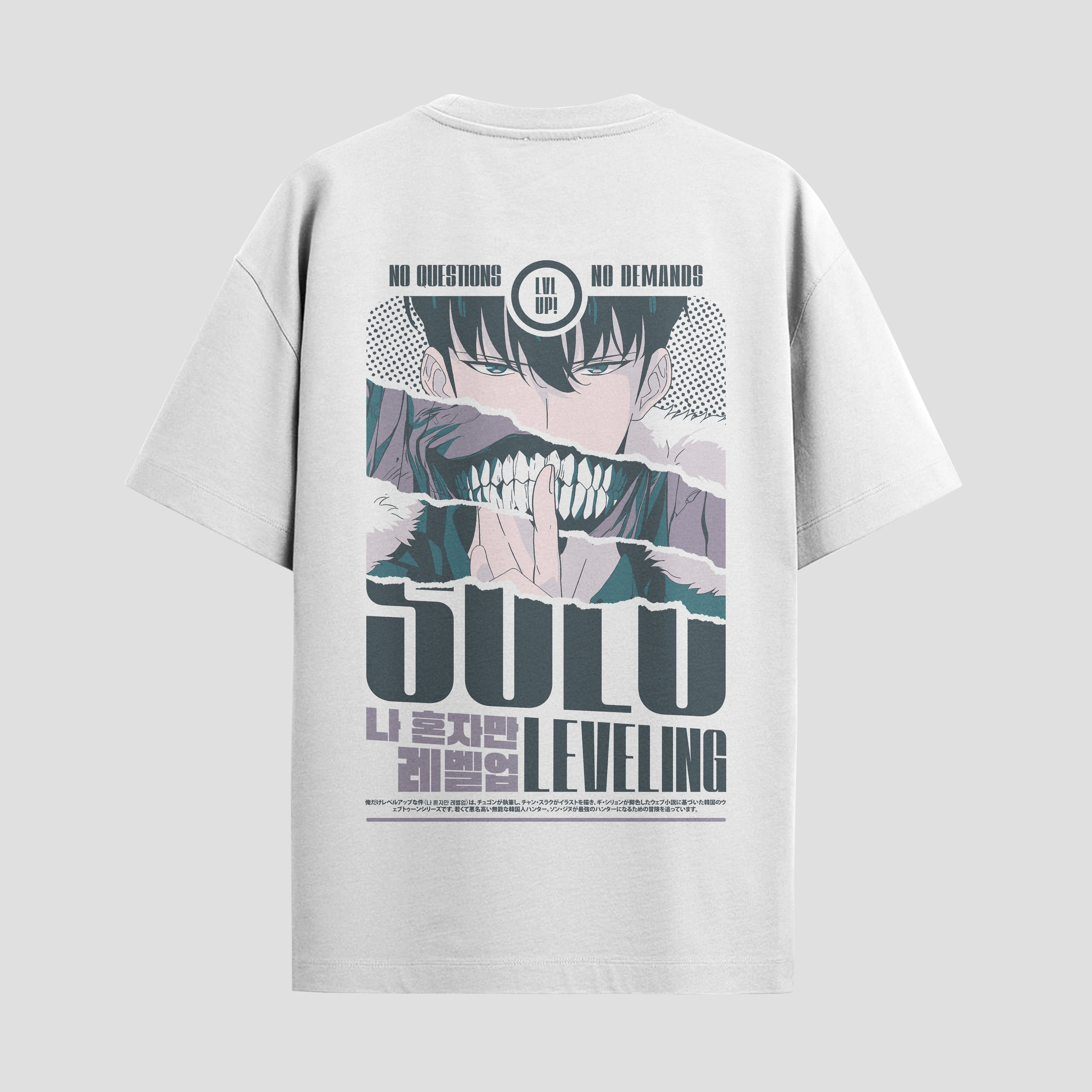 Playera urbana de anime y gaming ExtraLife MX, corte Standard Fit unisex ligero y transpirable en color Deep Black y Pure White, ropa de uso diario para gym y casual.