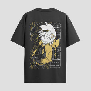 Playera urbana de anime y gaming ExtraLife MX, corte Standard Fit unisex ligero y transpirable en color Deep Black y Pure White, ropa de uso diario para gym y casual.